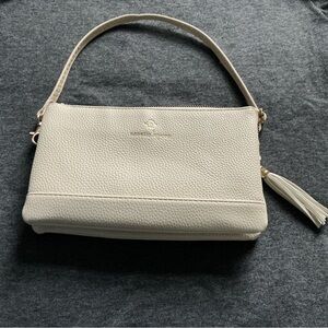 Nanette Lepore Cream Shoulder Bag with Textured Finish